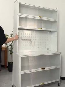 【SG Local Seller 】2026 New Upgrade 6-Tier Kitchen Storage Cabinet With Wheels Multifunctional Kitchen Sideboard With Pegboard & Large Drawers Movable Floor Standing Buffet Cabinet For Dining Room Home Organizer Shelf
