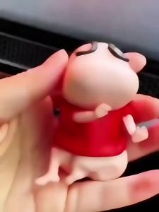Bandai | Crayon Shin Chan Kawaii Standing Anime Swollen Buttocks Figurine PVC Model Doll Classic Desktop Decorations Cartoon Cute Orname