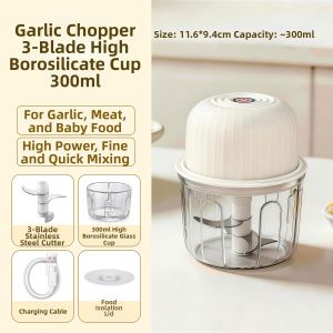 youqin | Electric Garlic Chopper Meat Grinder