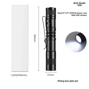 Đèn LED Cầm Tay Mini Cầm Tay Đèn Pin Bỏ Túi Lumens Cao Đèn Pin Cầm Tay Để Cắm Trại Ngoài Trời Khẩn Cấp Hợp Kim Nhôm Chống Nước