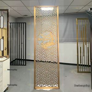New Chinese Style Luxury Metal Screen Divider