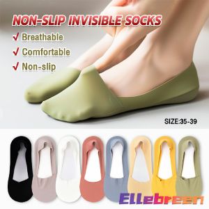 Womens Silicone Non-Slip Invisible Cotton Socks Socks Sweet Thin Socks Ice Silk Boat Socks