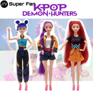 (Super Fan) KPop Demon Hunters BJD Doll 11 Movable Joint Princess Dress Accessories Zoey Rumi Mira DIY Toy Doll and Clothes