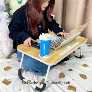 AIODIY Foldable Laptop Table Heavy Duty Mini Desk Study Table Kids Cartoon Home Office Folding Wood Computer Desks