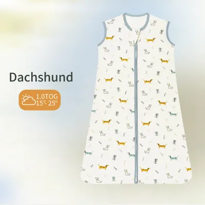 INSULAR Baby Sleeping Bag Summer Thin Baby Sleepsack Kids Sleepwear Anti-Kick Pajamas Skin-friendly Printed Pure Cotton 3-18 M