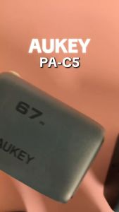 AUKEY PA-C5 Comet Mix 3 100W PD Wall Charger with GaN Technology Charge and Heat Protection 3x Faster 2x Cooler for All Devices and Gadgets- USB-C Devices