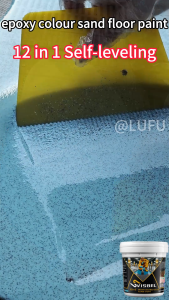 Quick-Dry Epoxy Floor Paint Kit 12-in-1 colour sand floor paint Self-Leveling Anti-Slip Waterproof floor coating water-based floor paint 0 Formaldehyde cat lantai