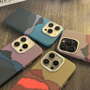 Magsafe Ultra-Thin Matte Carbon Fiber Texture Phone Case for Apple 16Promax 15 13 14 Hard Shell Protective Cover for Men And Women