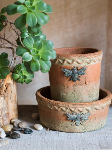 Retro Red Pottery Flower Pot Succulent Small Flower Pot Breathable Ceramic Basin Pottery Clay Stoneware Distressed Creative Garden Balcony For Home