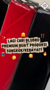 Kain Bludru Eceran Premium Pigeon ADO 100 Cocok Untuk Produksi Baju Adat dan Songkok Premium