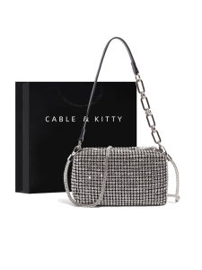 Cable&Kitty Diamond Encrusted Shoulder Bag Womens Fashion Spring Summer New Style Full Drill Diamond Crossbody Bag Trendy
