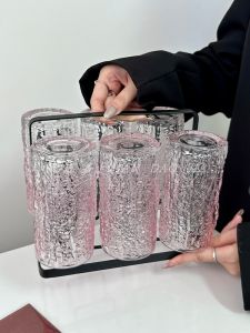 Túi Đựng Trà Bằng Thủy Tinh Màu Ngọt Ngào Có Giá Đỡ Tách Bằng Gỗ Tùy Chọn Làm Quà Tặng Quà Tặng Di Chuyển Chất Liệu Thủy Tinh Chịu Nhiệt