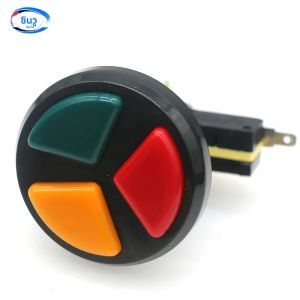 BAOOLIAN สวิตซ์3 in 1ไมโครสวิตช์รีเซ็ทแบบกลม3สีสำหรับหยอดเหรียญเหรียญเหรียญเกมหยอดเหรียญชิ้นส่วนพินบอล