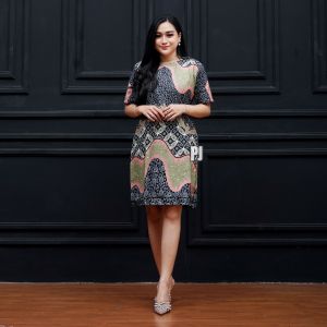 Dres Batik Terbaru M L XL XXL jumbo wanita lengan pendek pekaljaya