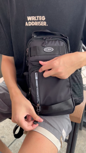 Mens Chest Bag Oxford Cloth Shoulder Bag Large Capacity Backpack Multi functional Crossbody Bag