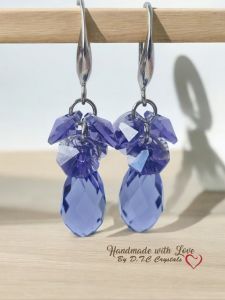 [D.T.C Crystals] Swarovski Tanzanite Drop Earrings