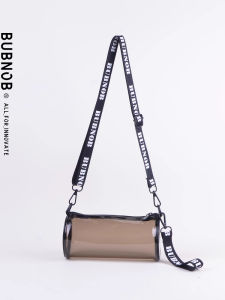 Casual Chic Transparent Cylinder Mobile Phone Bag Fanny Pack Crossbody Jelly Handbag Single Shoulder Bag Simple Design New 2025