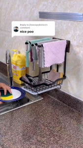 Kitchen Rag Rack Kitchen Supplies Stainless Steel Rack Drain Rack Wall-mounted Dishcloth Sponge