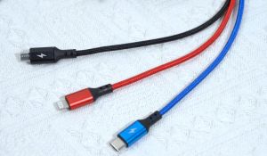 QOOVI Cáp USB 3 Trong 1 Dây Sạc Micro USB Type C Sạc Nhanh 3A Cho iPhone Samsung Xiaomi Huawei Oppo Vivo Cáp Android Sạc Nhanh Chính Hãng