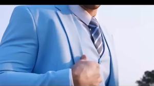 New 3PCS Formal Men Suit Groomsman Wedding Party Prom Occasion Business Male Tuxedos Set White Notch Lapel Blazer Vest Pants