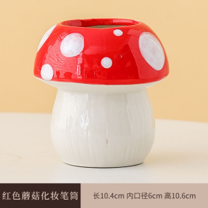 Ceramic Mushroom Shaped Chopsticks Holder Office Desk Organizer Small Size Chopsticks Storage Container Dining Table Accessory
