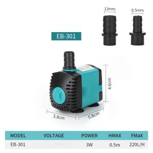 EU/US 3W 10W 15W 25W Fish Tank Water Fountain Pump Filter 110V-240V Ultra-Quiet Submersible Fish Pond Aquarium Pump