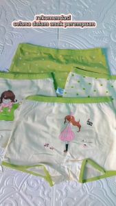 MPW315 Celana Dalam Anak Perempuan Celana Dalam Boxer Anak Perempuan Motif Bahan Katun Random 4 Pcs