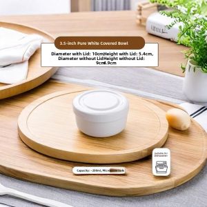 High-End Pure White Lead-Free Bone China Preservation Bowl Steamed Egg Pudding Pot with Lid Ceramic Tableware Dishware