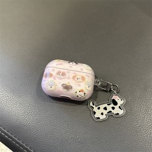Adorable Pink Cartoon Dog Earphone Case Protective Cover Compatible with Apple Airpods pro 1st 2nd 3rd Generation Hard Shell TPU