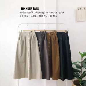 ROK NUNA SKIRT KOREAN STYLE// ROK NUNA TWILL//ROK WANITA // ROK KEKINIAN TERLARIS