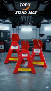 TOPO Stand Jack - Red - Heavy Duty - Safety Chains - Warranty - Fast Delivery 1 pair/2pcs