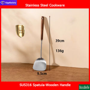 Bossbelle-Pure Titanium Spatula Stir-Fry Spoon Pan Spatula Slotted Spoon Soup Ladle-3109