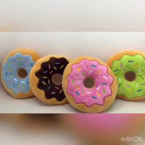 Dog Toys Donut Plush Soundmaking Cute Toy Pets Dog Squeaky Sound Funny Interactive Bite-Resistant Chew Biting Teeth Grinding