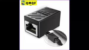 Network Cable Pair Connector Extender Adapter RJ45 CAT6A 7 Gigabit Dual Pass Crystal Head Broadband Adapter Interface Straight T