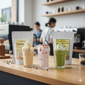 Allegro Frappe Powder 1KG - Premium Cafe-Style Mix (Matcha Vanilla Yogurt) Bulk Pack for Frappe & Home Barista