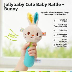Jollybaby | Baby Soothing Hand Rattle 0-1 Years Old Infant Educational Plush Toy