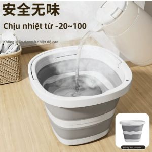 Xô Nhựa Có Thể Gập Lại Cho Gia Đình Và Du Lịch Kích Thước Nhỏ Và Lớn Di Động Thích Hợp Cho Ký Túc Xá Sinh Viên Câu Cá Ngoài Trời Và Sử Dụng Trên Ô Tô