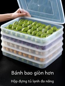 Hộp Đựng Sủi Cảo Hộp Sủi Cảo Đông Lạnh Dùng Trong Tủ Lạnh Hộp Giữ Tươi Khay Đựng Sủi Cảo Đông Nhanh Cấp Thực Phẩm