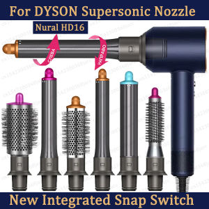 Upgraded Adapter Hair Dryer Automatic Curling Nozzle For Dyson Supersonic HD16 Nural Hair Dryer Accessories Cylinder Comb Nozzle