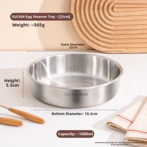 GUOFENG | Stainless Steel Food Grade Steaming Bowl for Eggs