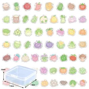สติ๊กเกอร์ผักสีเขียว 48 ชิ้น สติ๊กเกอร์คอมพิวเตอร์ เคสโทรศัพท์มือถือ อุปกรณ์ตกแต่งกระดาษ ของเล่นสุดเท่ ของขวัญวันเกิด