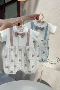 [4-14kg] BE59 Bộ công tử KAKUMI cho bé trai sơ sinh quần áo cho bé mặc thôi nôi đầy tháng
