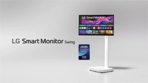 LG 32U889SA-W 32" 4K Smart Monitor Swing with Touchscreen Rolling Stand | IPS Panel | 60Hz | 5ms
