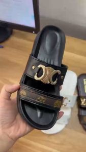 Dép da hai quai đế PU 3 phân cao cấp êm mềm