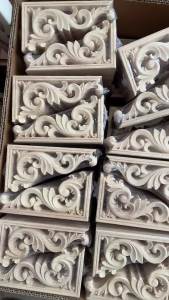 OXO European-Style Decals Solid Wood Carving Trim Right Angle Matching Cabinet Door Furniture Decoration Carving Crafts Cabinet Background Wall