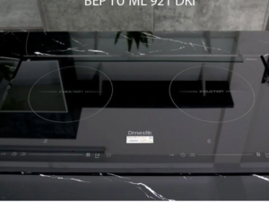 Bếp từ đôi Dmestik ML 921 DKT mặt kính Kanger bo viền 4 cạnh bếp kết hợp 1 từ 1 điện điều khiển