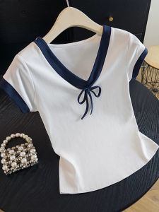Áo Thun Cổ V Kẻ Dọc Tay Ngắn Form Slim Fit Size Lớn Mùa Hè