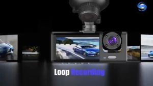 3 Camera Dashcam for Car Front + Interior + Rear 1080P HD Dash Cam 24 Hours Record Night Vision Parking Mode Car DVR Driving video Recorder