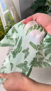 SG KK ONE MALL 60PCS Trash Bags Drawstring Extra Thick 5KG Leakproof Mint Print Quick Tie | Odor-Free Kitchen Bathroom