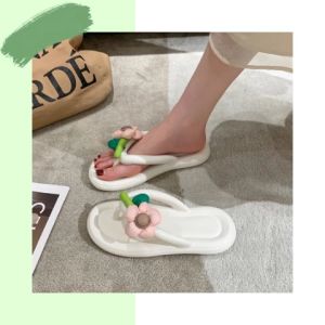 PiShops สุดคุ้ม รองเท้าแตะแฟชั่นสวยๆ หูหนีบรุ่นนี้ทรงคือเก๋มาก มาพร้อมลายดอกไม่สุดน่ารัก เข้ากับทุกการแต่งตัว แฟชั่นมาใหม่สไตล์เกาหลี งานดีมากเวอร์